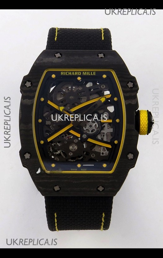 Richard Mille RM67-02 Black NTPT Velcro Strap CRMA7 Clone Movement 