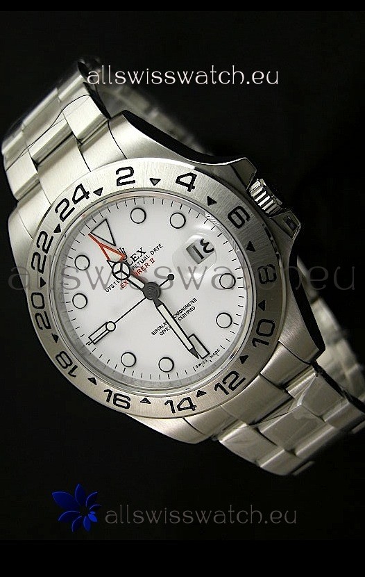 Rolex Explorer II Swiss Replica Automatic Black Steel Watch 43MM