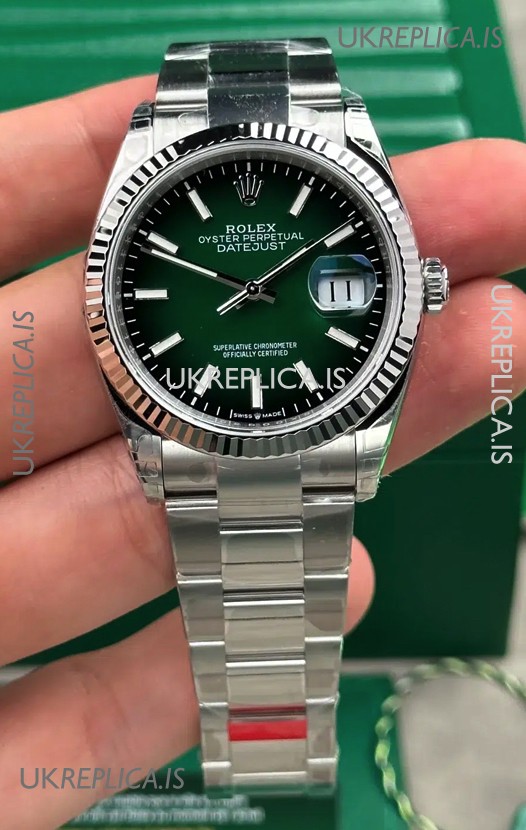 Rolex Datejust 126234 Ombre Green Dial Oyster Super Clone Watch 41MM