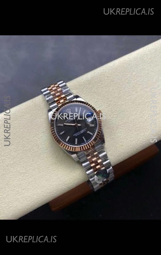 Rolex Super Clone Datejust Grey Dial Two Tone Case 31MM Super Clone Watch 