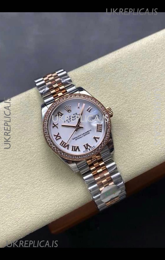 Rolex Super Clone Datejust 31MM White Dial Yellow Gold Super Clone Watch 