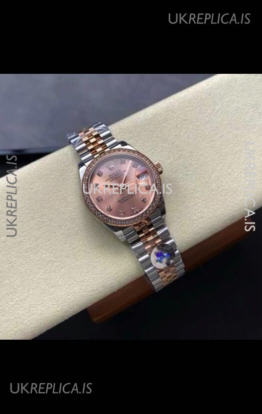 Rolex Super Clone Datejust 31MM Pink Dial Rose Gold Super Clone Watch 