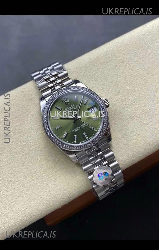 Rolex Super Clone Datejust 31MM Green Dial Steel Case Super Clone Watch 