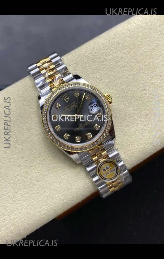 Rolex Super Clone Datejust 31MM Grey Dial Yellow Gold Super Clone Watch 