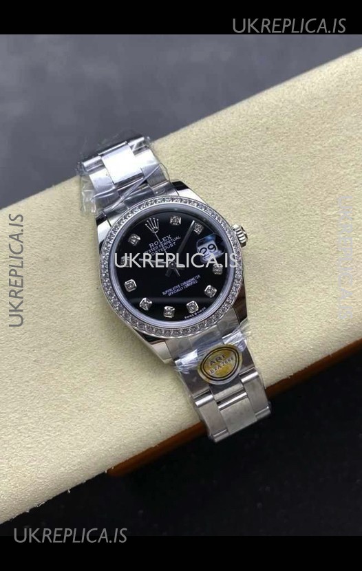 Rolex Super Clone Datejust 31MM Black Dial Steel Case Super Clone Watch 