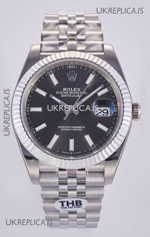 Datejust Super Clone 126334 Grey Dial 41MM FREE SPRUNG MVMNT 3235 Watch 