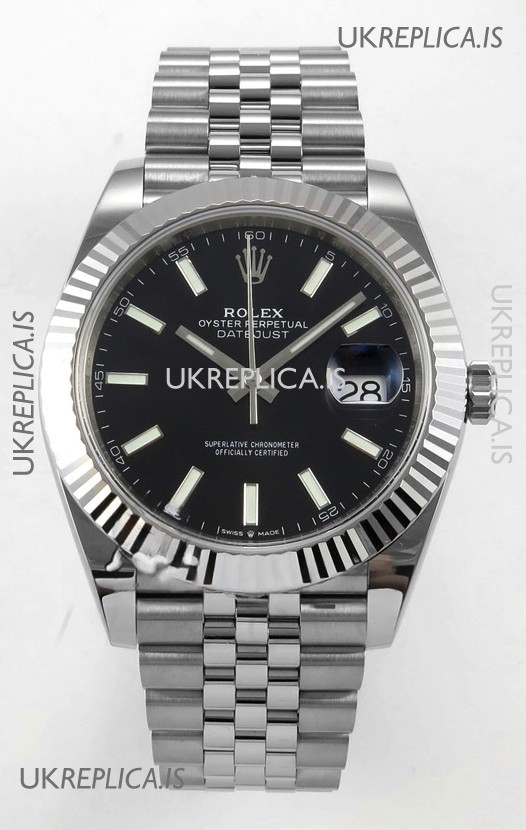 Datejust Super Clone 126334 Black Dial 41MM FREE SPRUNG MVMNT 3235 Watch 
