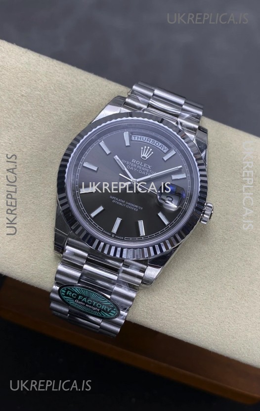 Rolex Day Date 228236 Stainless Steel Grey Dial Super Clone Watch 