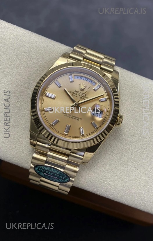 Rolex Day Date 228238 Yellow Gold in Gold Dial Super Clone Watch 