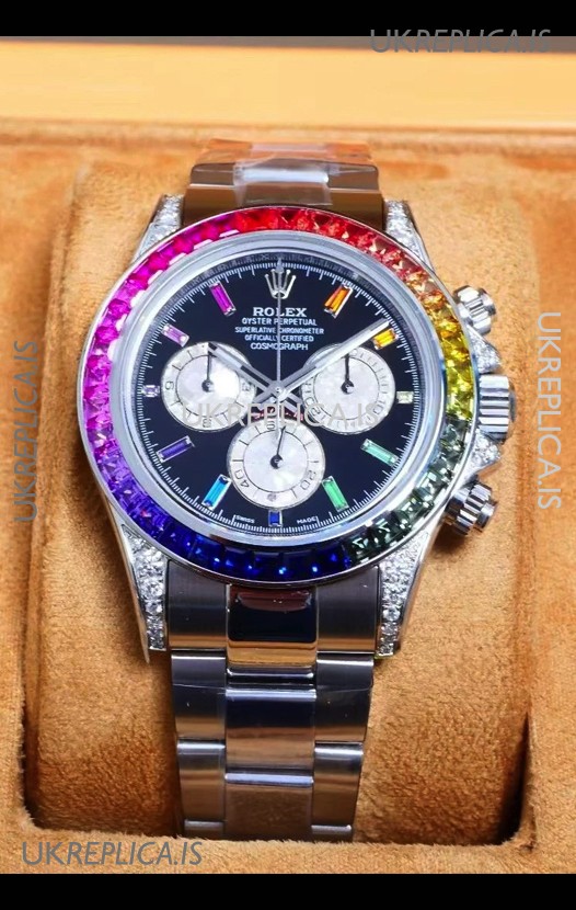Rolex Daytona 116599 White Gold Black Dial Super Clone Watch 
