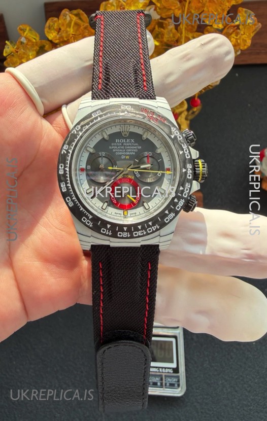 Rolex Daytona DiW Ocellaris Grey CarboQuartz Super Clone Watch 