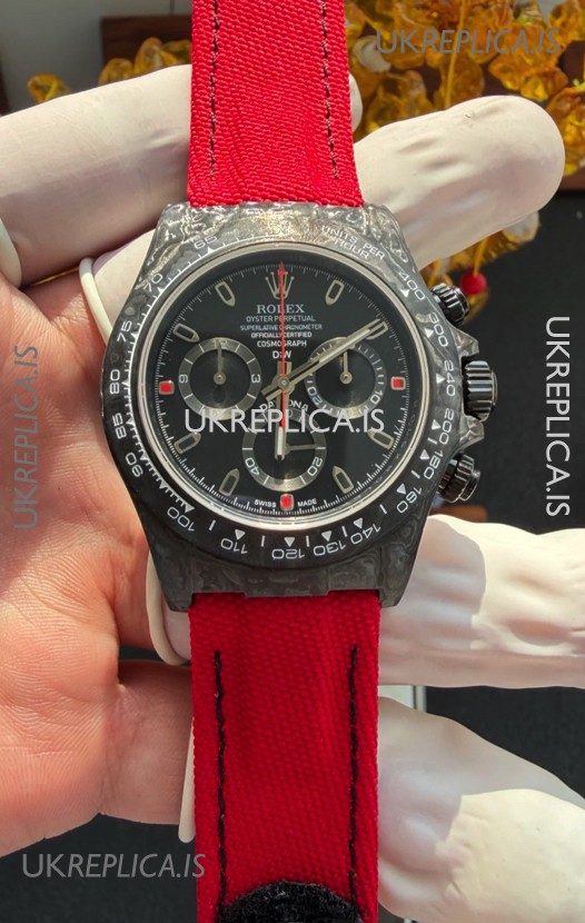Rolex Daytona DiW Black Carbon Fiber Super Clone Watch 
