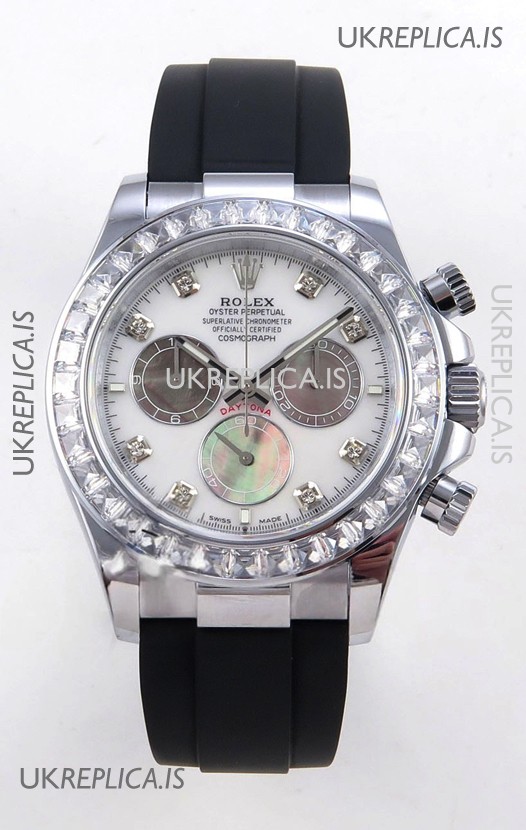 Rolex Daytona 126539TBR FREE SPRUNG MVMNT White Pearl Dial Super Clone Watch 
