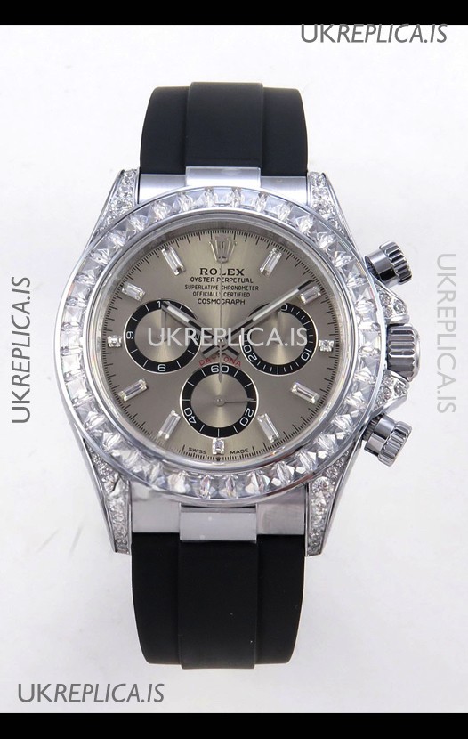 Rolex Daytona 126539TBR FREE SPRUNG MVMNT Grey Dial Super Clone Watch 