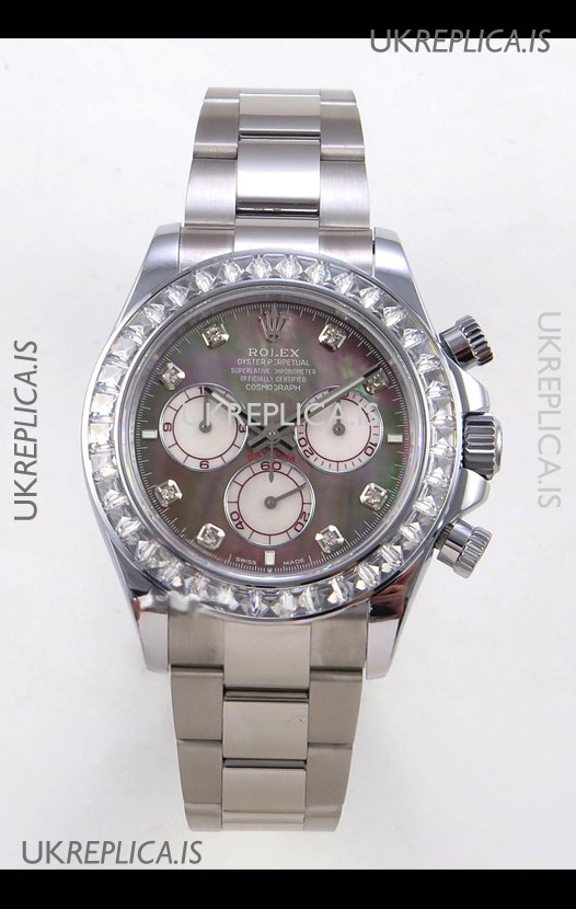 Rolex Daytona 126599 FREE SPRUNG MVMT White Gold Grey Pearl Super Clone Watch 