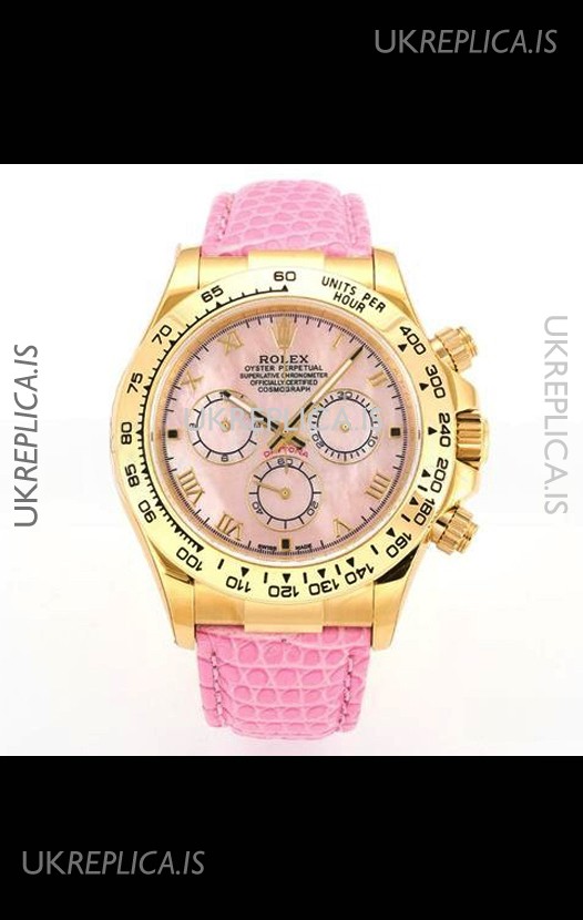 Rolex Daytona 116568 Yellow Gold 4801 Movement Pearl Dial Super Clone Watch 