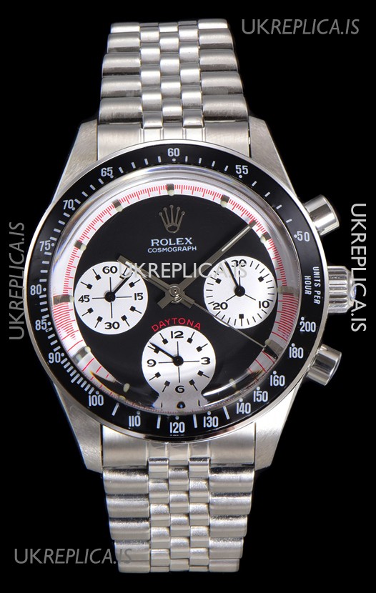 Rolex Daytona Paul Newman 37MM Black Dial Manual Wind Super Clone Watch 