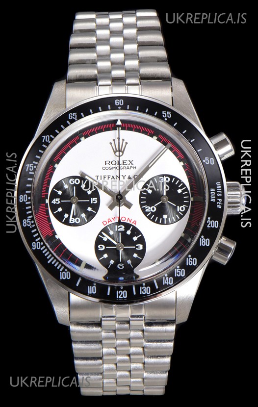 Rolex Daytona Paul Newman 37MM Tiffany & Co White Dial Manual Wind Super Clone Watch 