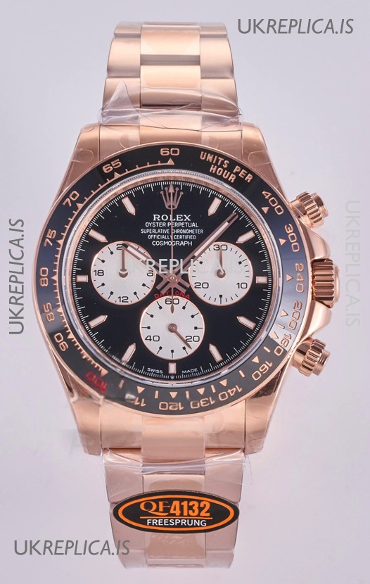 Rolex Daytona 126525 Le Mans Rose Gold FREE SPRUNG MVMT Super Clone Watch 