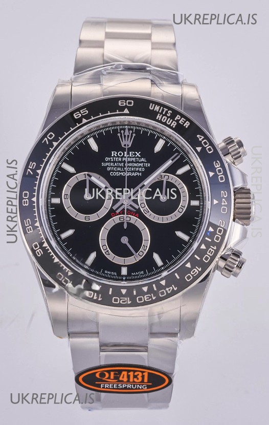 Rolex Daytona 126500 Black Dial Stick Markers FREE SPRUNG MVMT Super Clone Watch 