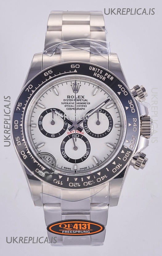 Rolex Daytona 126500 White Dial Stick Markers FREE SPRUNG MVMT Super Clone Watch 