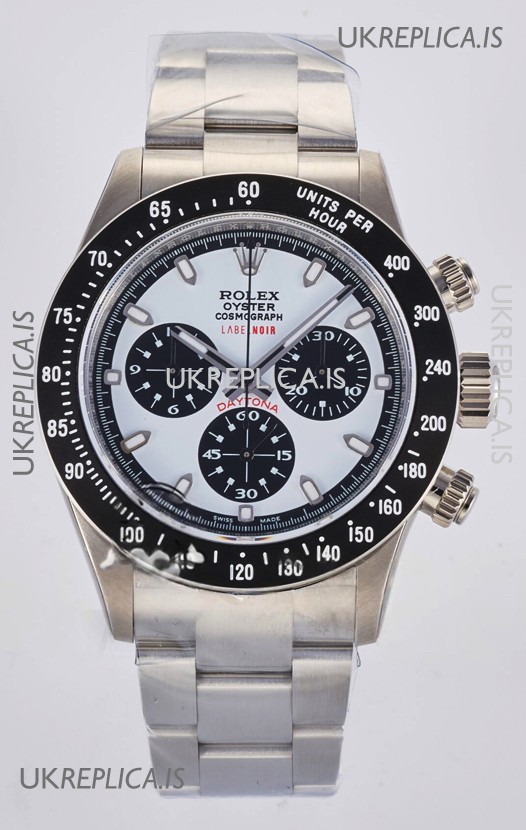 Rolex Daytona Paul Newman Label Noir Blue Dial Custom Modded 4130 Mvnt Swiss Replica