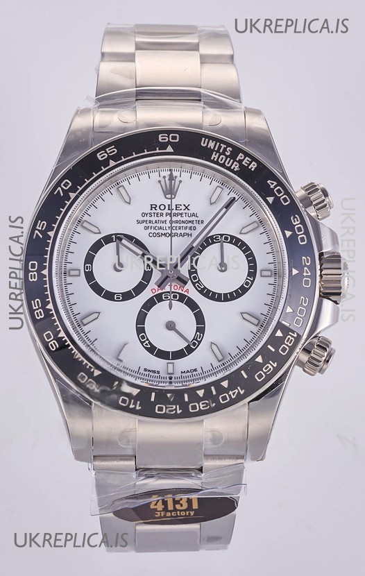 Rolex Daytona 126500 White Dial Stick Markers FREE SPRUNG MVMT Super Clone Watch 