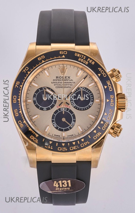 Rolex Daytona 126518 Gold Dial FREE SPRUNG MVMT Super Clone Watch 