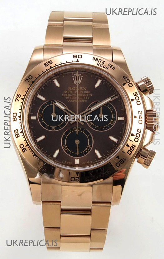 Rolex Daytona 126505 Rose Gold Brown Dial FREE SPRUNG MVMT Super Clone Watch 
