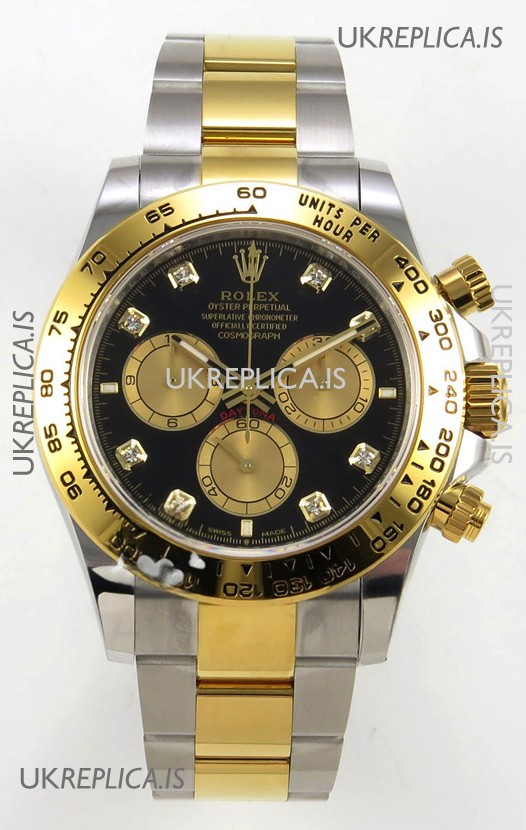 Rolex Daytona 126503 Two Tone Black Dial FREE SPRUNG MVMT Super Clone Watch 