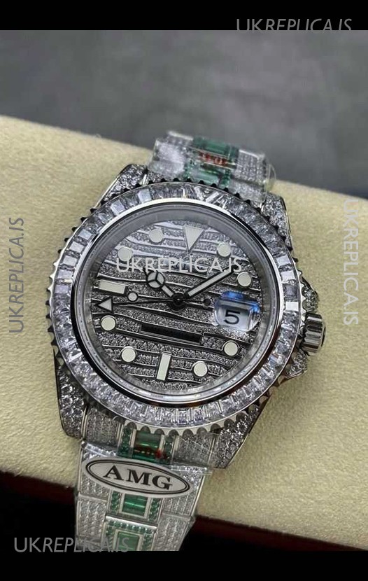Rolex GMT Masters II Iced Out Dial and Casing Super Clone Watch