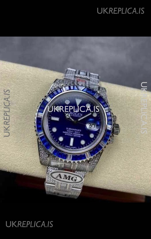 Rolex Submariner 116610 Iced Out Edition 20 Blue Dial Swiss Replica Watch 