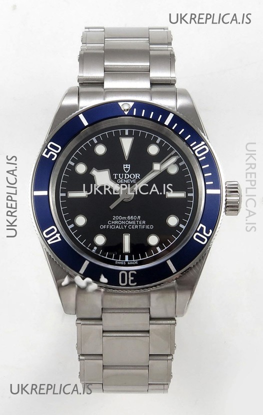 Tudor Black Bay 41 Black Dial Blue Bezel Oyster Super Clone Watch 