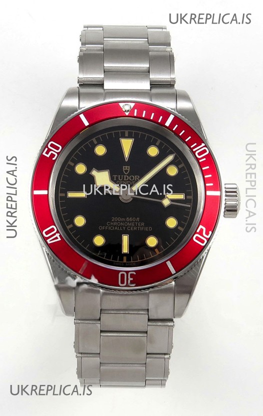 Tudor Black Bay 41 Black Dial Red Bezel Oyster Super Clone Watch 
