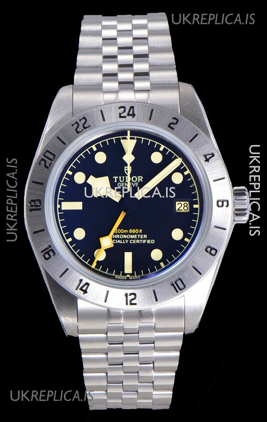 Tudor Black Bay PRO 79470-0001 GMT Black Dial Jubilee Super Clone Watch 