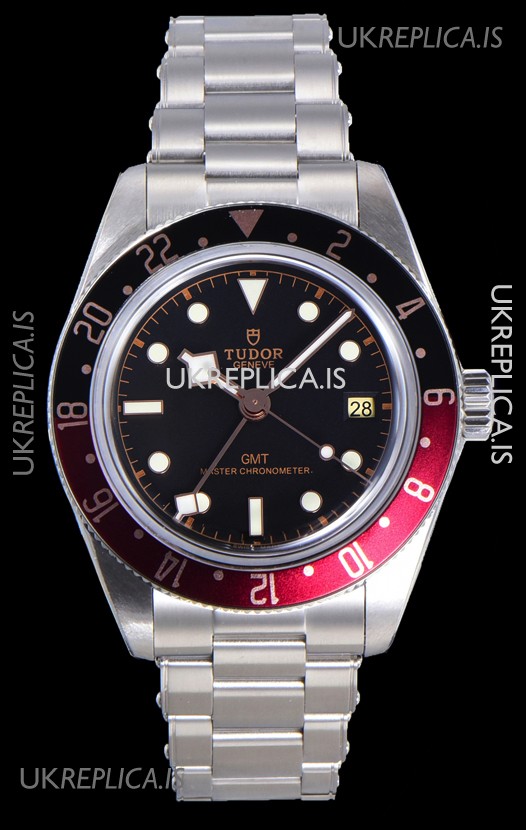 Tudor Black Bay GMT Black Dial Watch Black/Red Bezel Super Clone Watch 