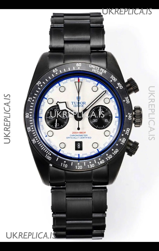 Tudor Heritage Black Bay Chrono White Dial Super Clone Watch 41MM