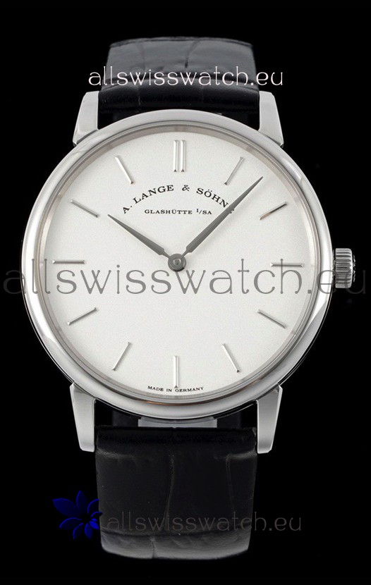 A.Lange & Sohne Saxonia Thin Swiss Replica Watch Steel Case White Dial