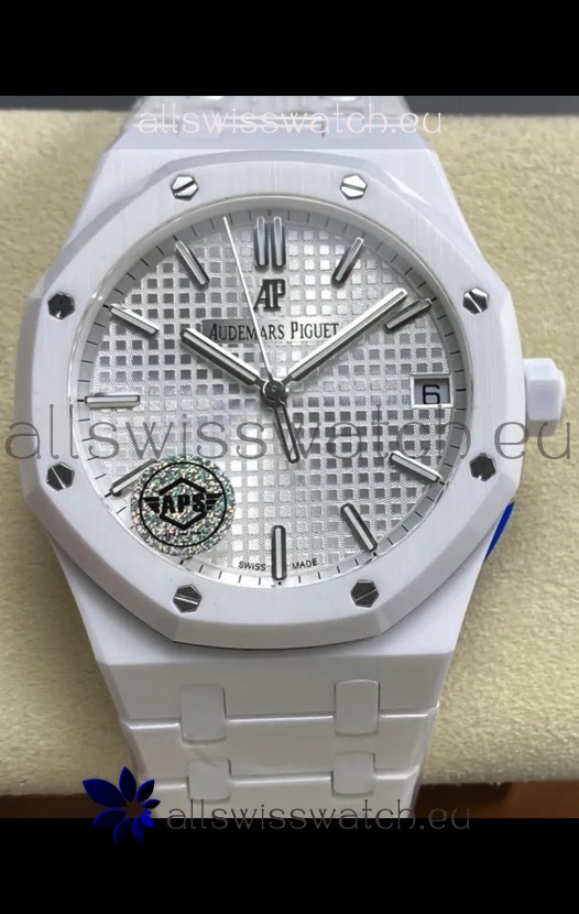 Audemars Piguet Royal Oak 15500 White Ceramic Super Clone Replica Watch 