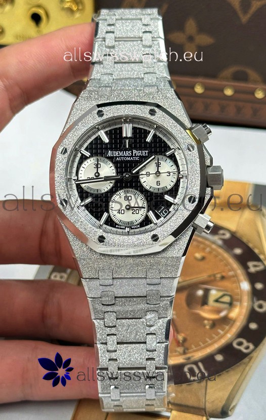 Audemars Piguet Royal Oak Chronograph 26239OR Frosted Black Dial Super Clone Watch 