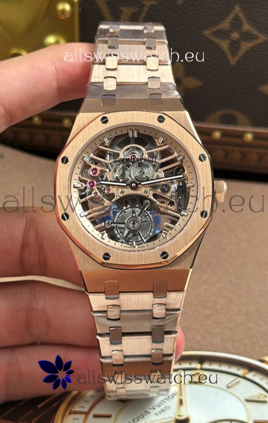Audemars Piguet Royal Oak Super Clone Tourbillon 26735 Rose Gold Watch 