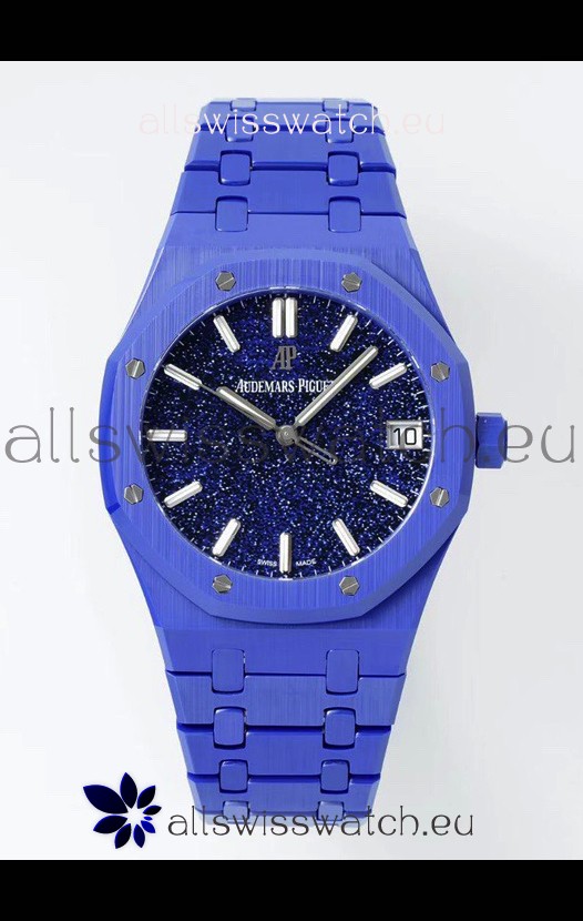 Audemars Piguet Royal Oak Super Clone 15500 Blue Ceramic Starry Dial Watch 