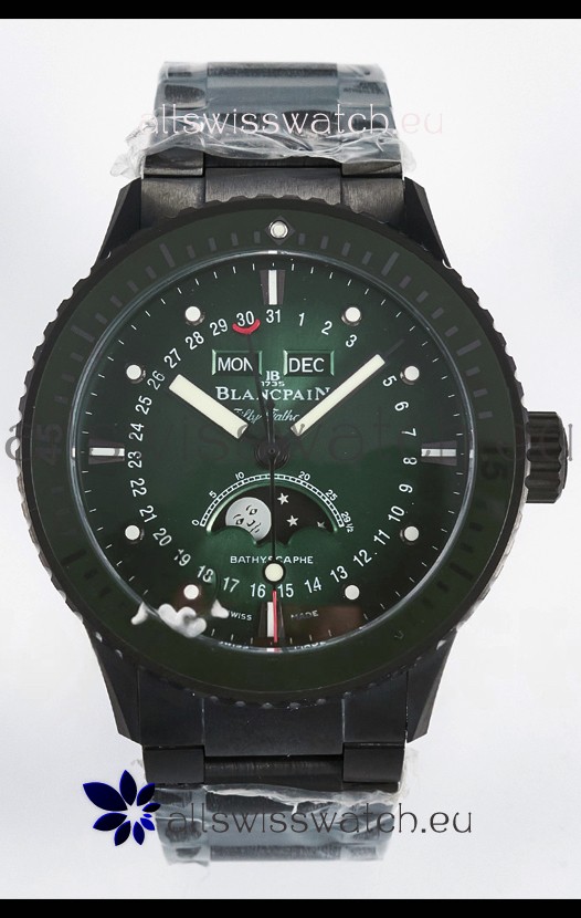 Blancpain Bathyscaphe Ceramic Casing Superclone Watch in Green Dial 