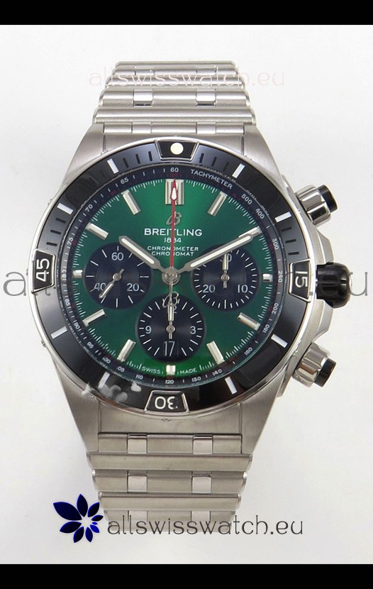 Breitling Chronomat Super Clone B01 42 Edition Swiss 904L Steel Watch Green Dial