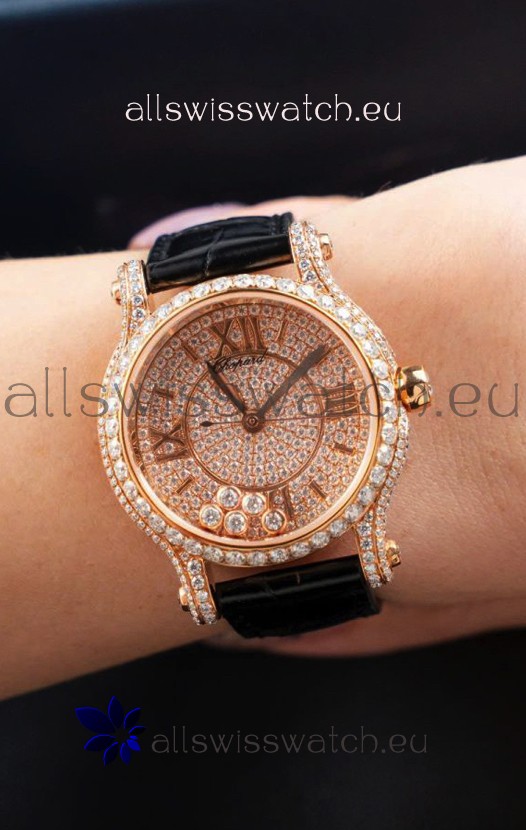 Chopard Happy Diamonds Mossanites Edition Super Clone Quartz Watch