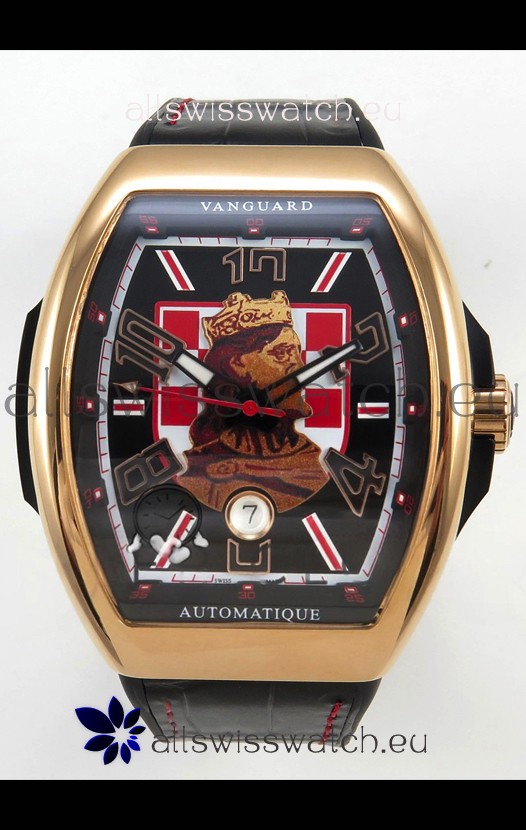 Franck Muller Vanguard Skenderbeu Croatia Rose Gold Swiss Replica Watch 