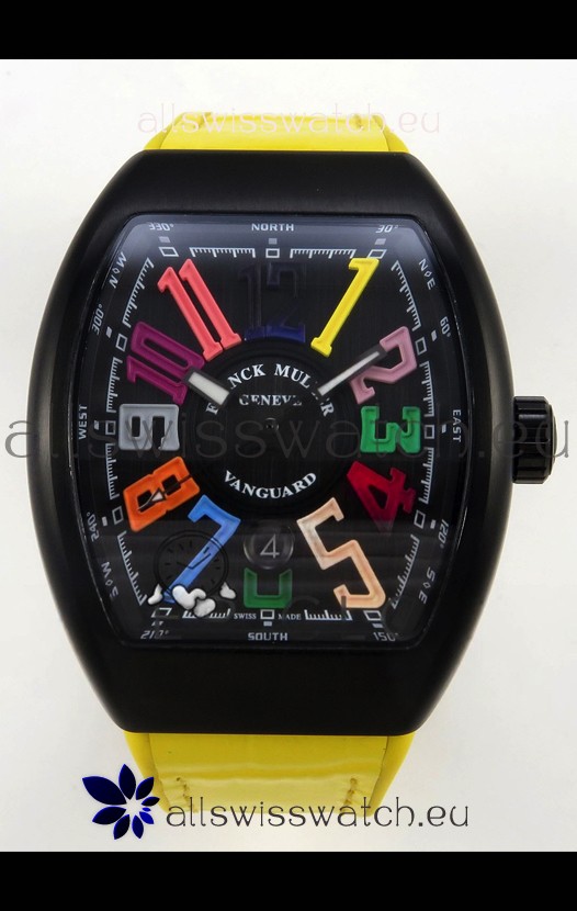 Franck Muller Super Clone Vanguard V45 Racing Carbon Watch in Nylon Strap