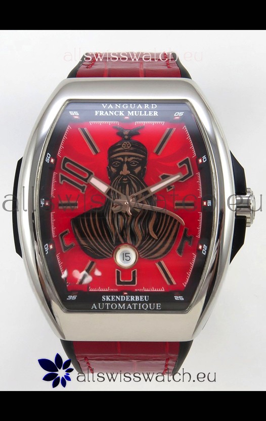 Franck Muller Vanguard Skenderbeu Stainless Steel Swiss Replica Watch 