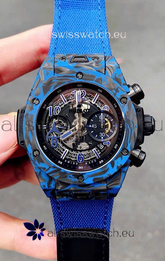 Hublot Big Bang Unico Blue Carbon Las Vegas Boutique Edition Swiss Replica Watch
