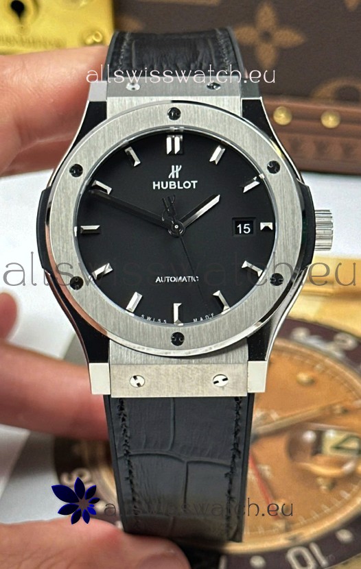 Hublot Super Clone Classic Fusion Titanium Black Dial 42MM Watch